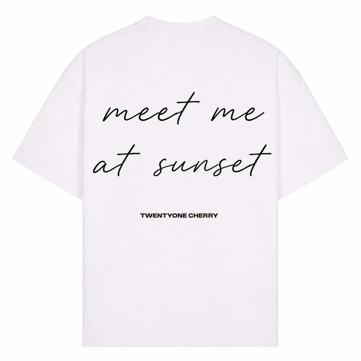 Meet Me At The Sunset Oversized Shirt - Weiß - Rueckseite