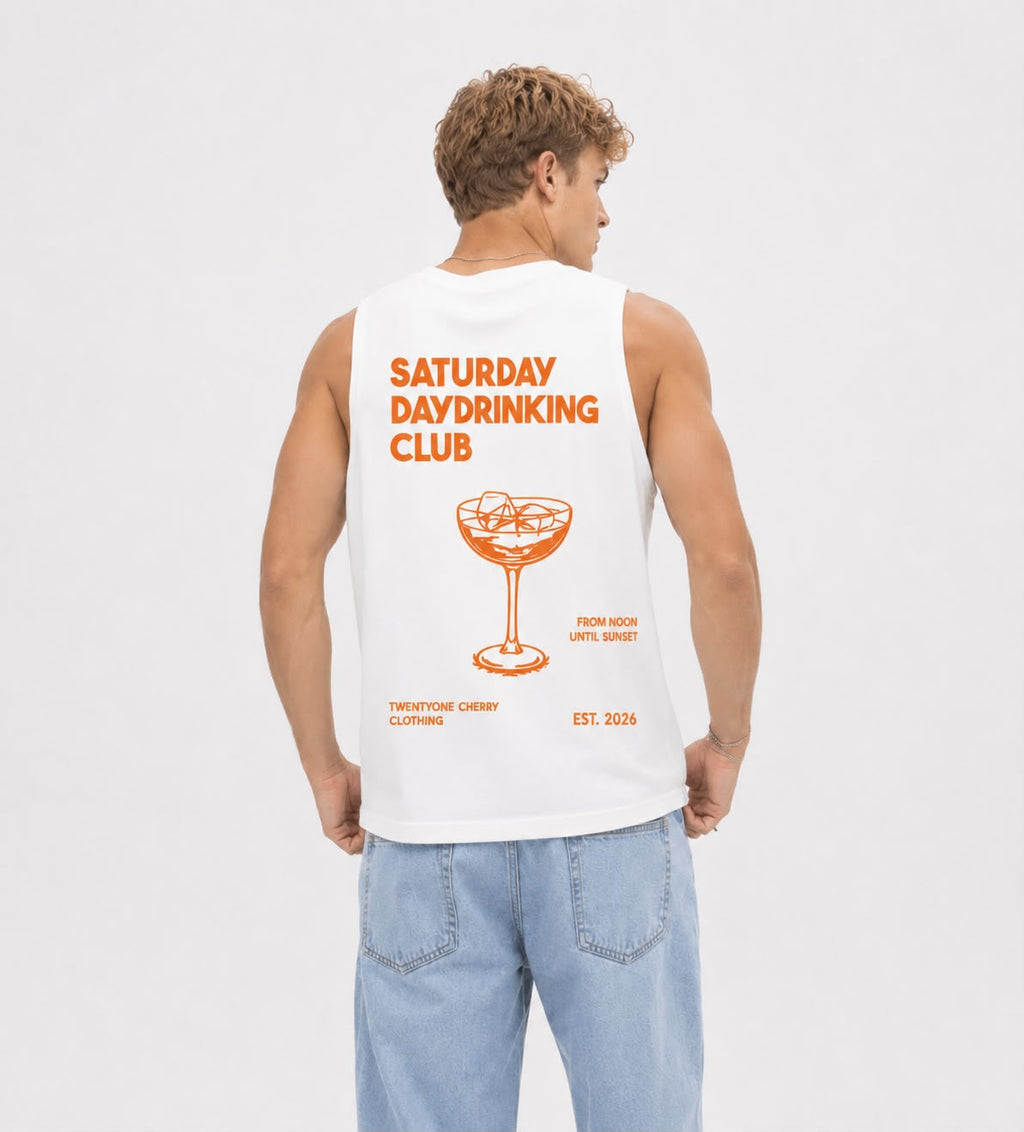 Saturday Drinking Club Sleeveless Oversized Tee
