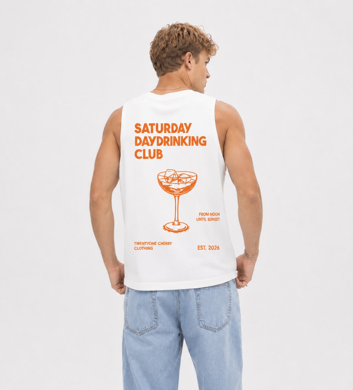 Saturday Drinking Club Sleeveless Oversized Tee