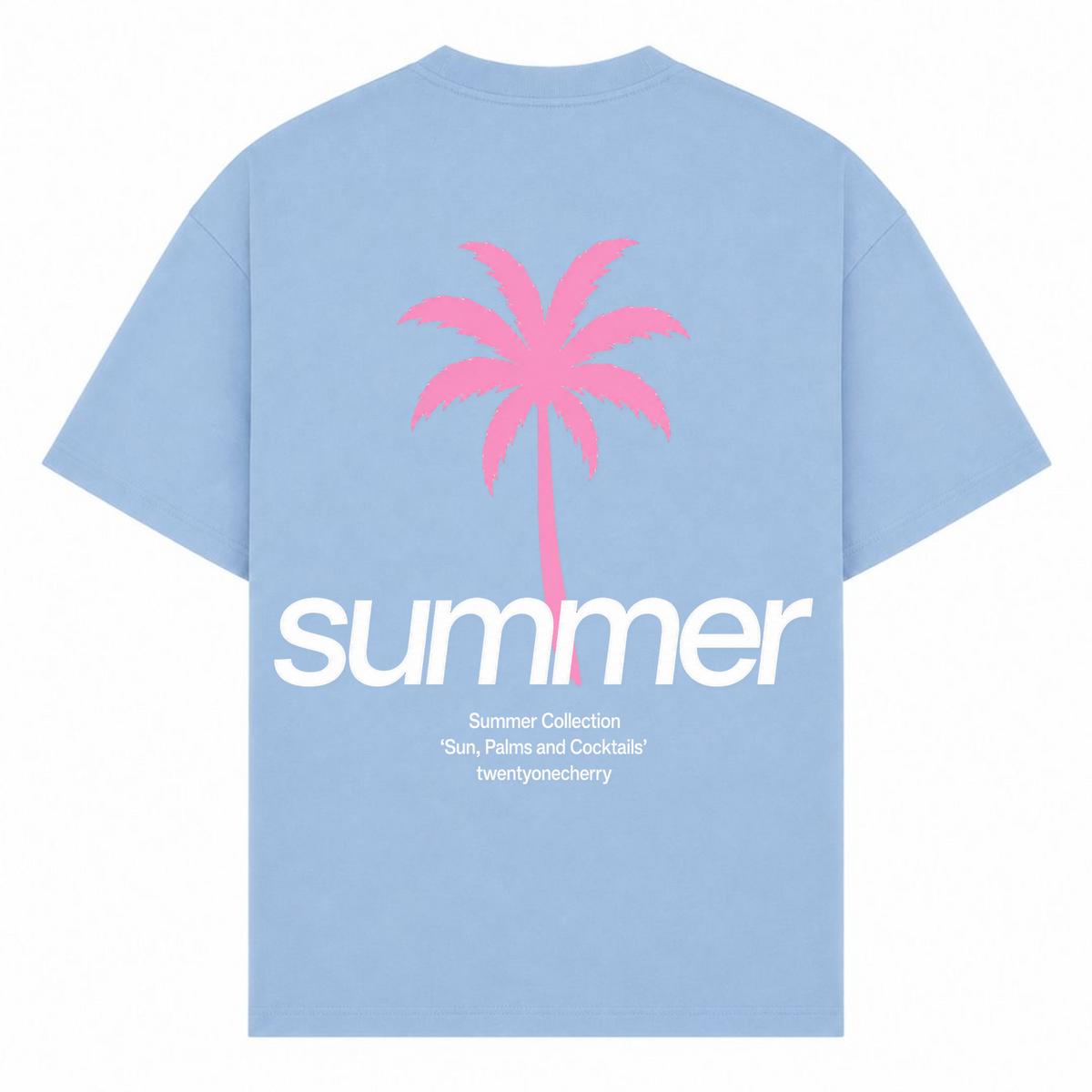 Summer Oversized Shirt - powder blue - Rueckseite