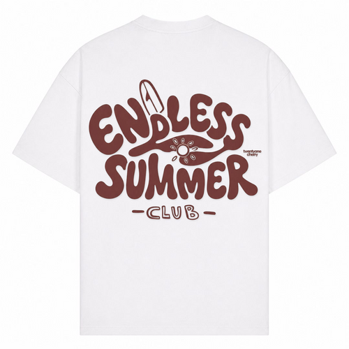 Endless Summer Club Oversized Shirt - Weiß - Rueckseite